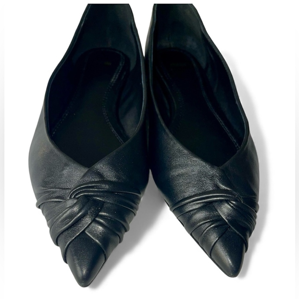 Maje Black Leather Flats - Picture 5 of 6